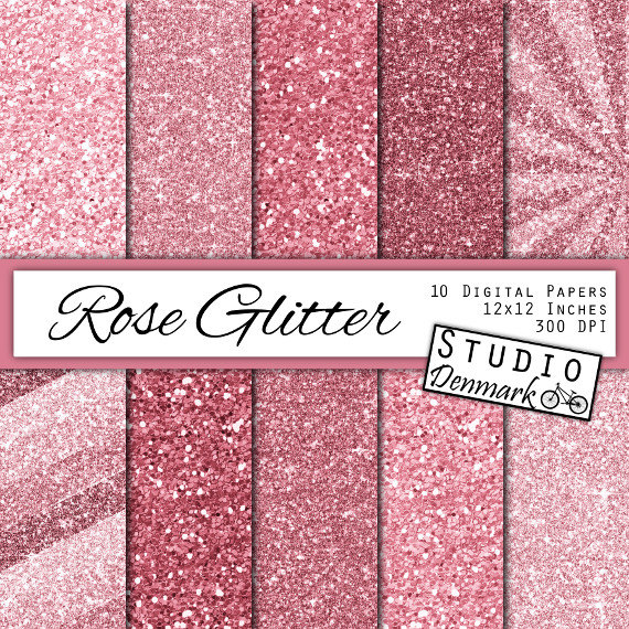     Rosy Metallic Shine   10 Papers   12in X 12in   Instant Download