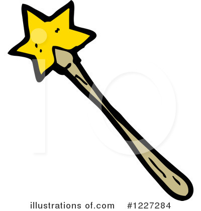 Royalty Free  Rf  Magic Wand Clipart Illustration By Lineartestpilot