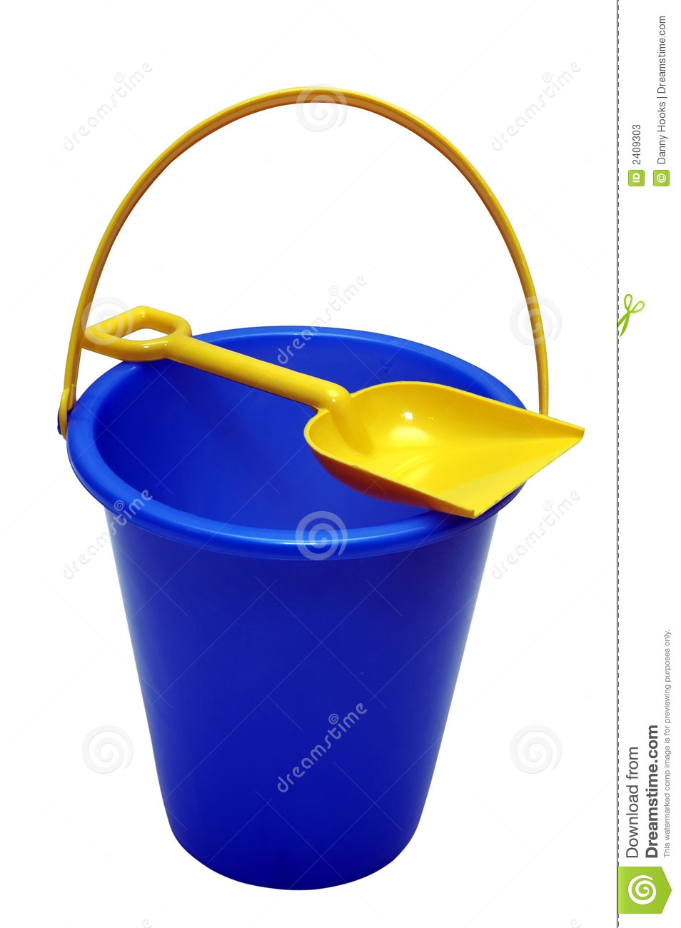 Sand Pail With Shovel  Isolated Image With Clipping Path