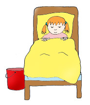 Sick Girl In Bed Clipart