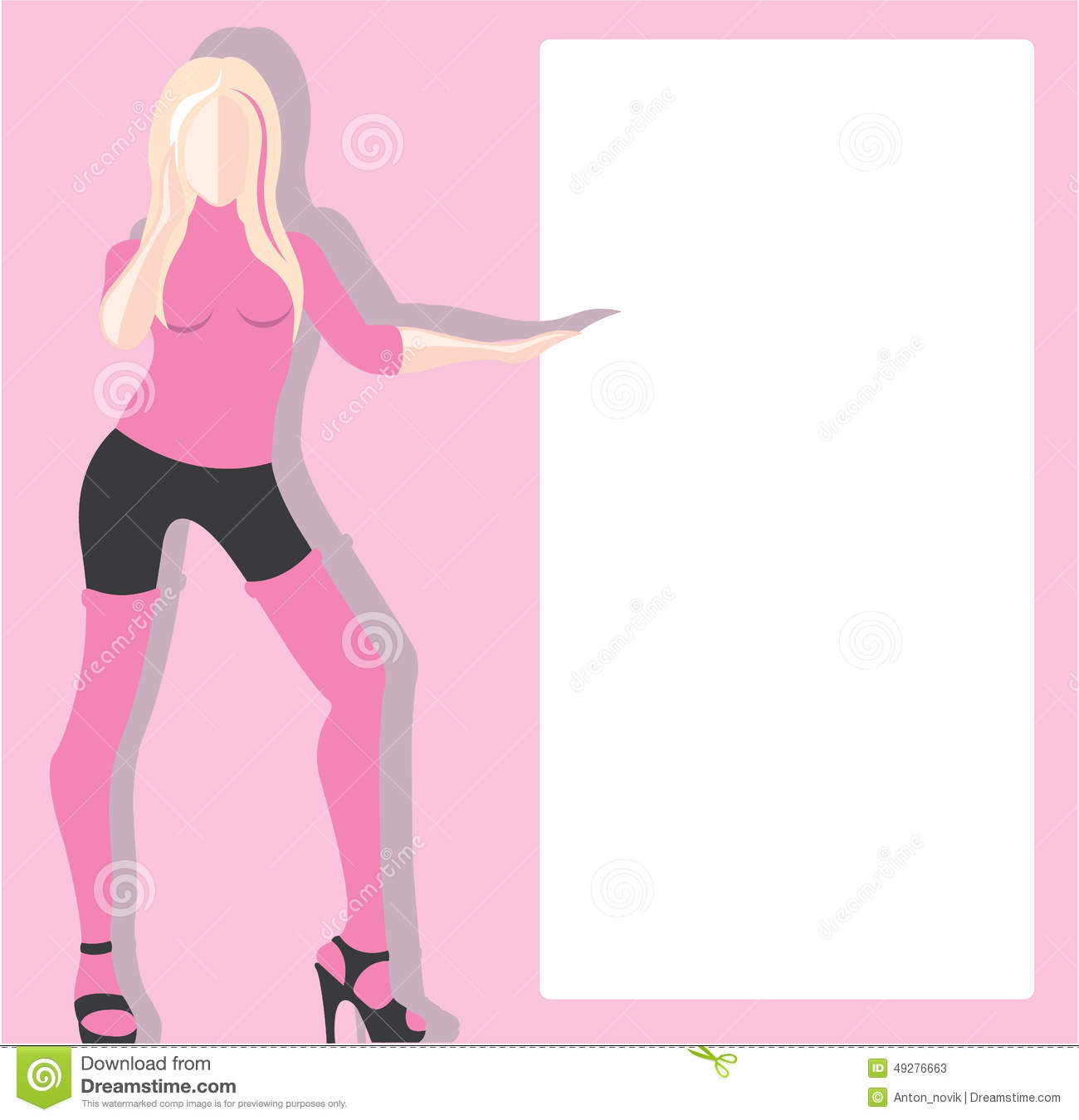 Skinny Girl Illustration Clip Art Vector