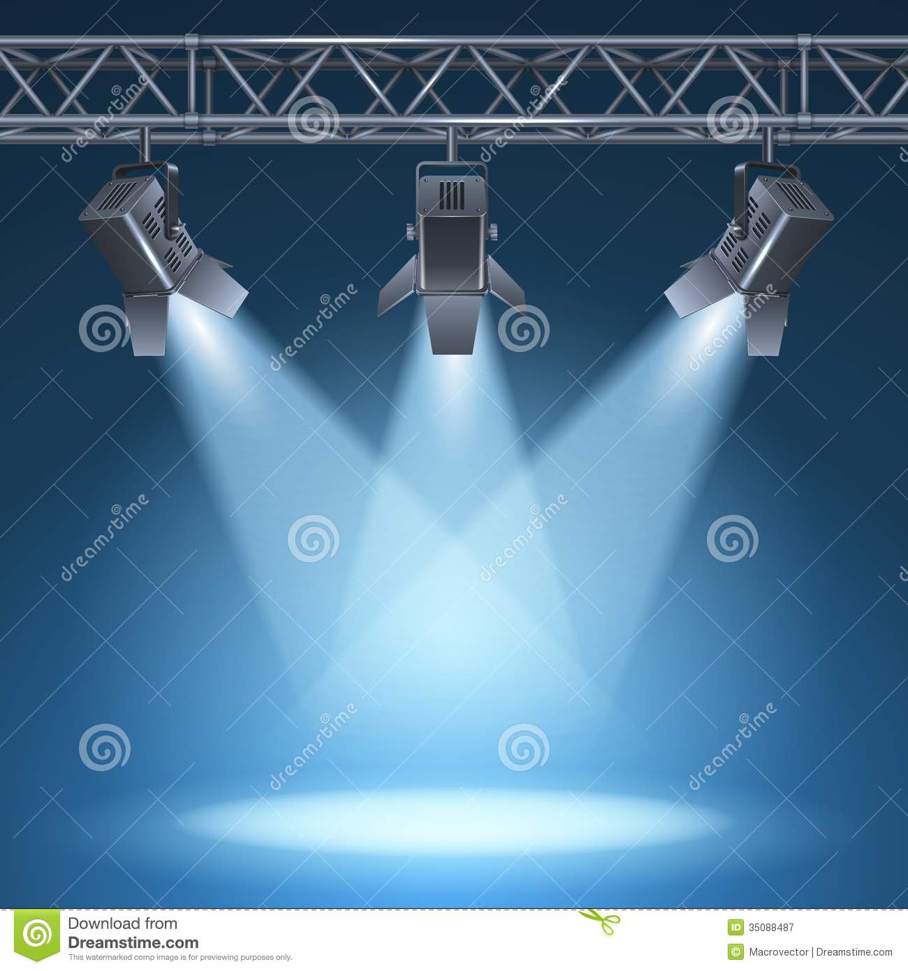 Stage With Lights Royalty Free Stock Photography   Image  35088487