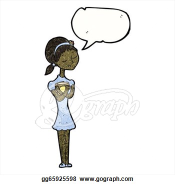 Stock Illustration   Cartoon Skinny Student Girl  Clip Art Gg65925598