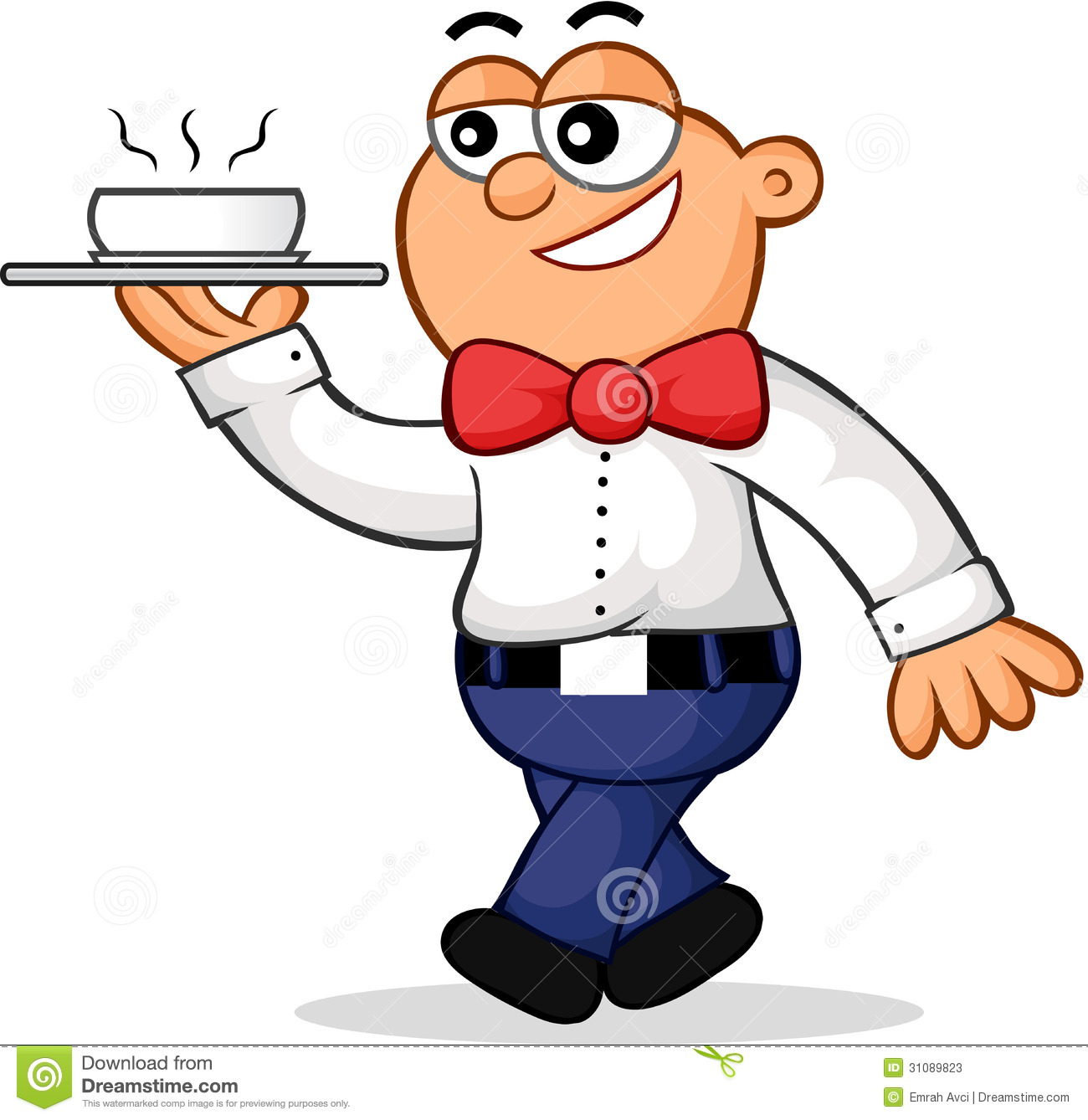 Stock Photos  Waiter Serving Food Cartoon  Image  31089823