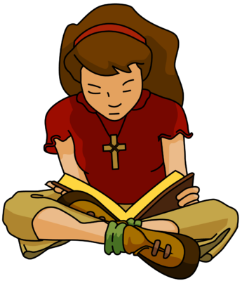 Teen Girl Reading Bible   Christart Com