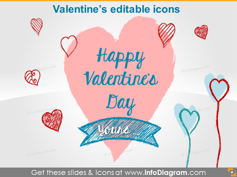 Valentines Day Hand Drawn Icons Doodle Powerpoint Clipart
