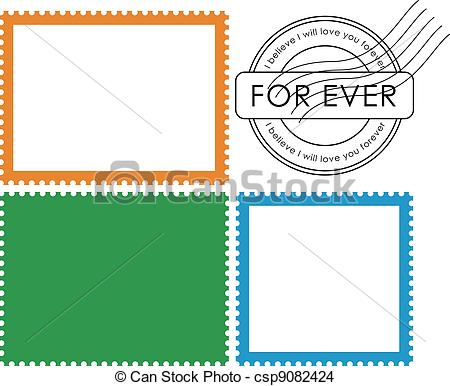 Vector   Blank Postage Stamp Vector   Stock Illustration Royalty Free