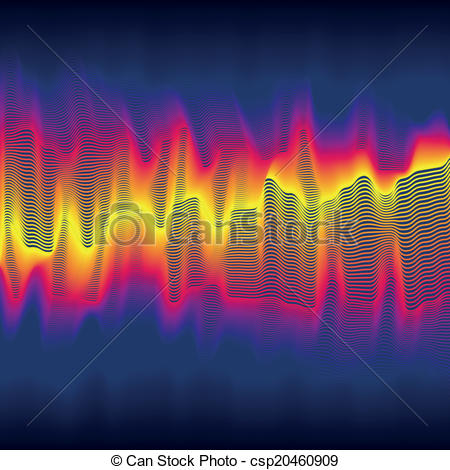 Vector Clipart Of Infrared Heat Wave Background With Blended Lines