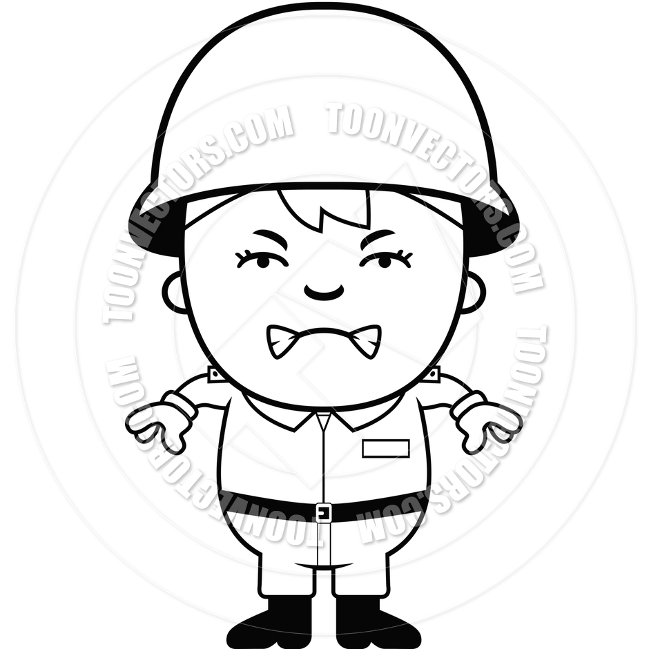 Angry Boy Clip Art Angry Soldier Boy  Black And