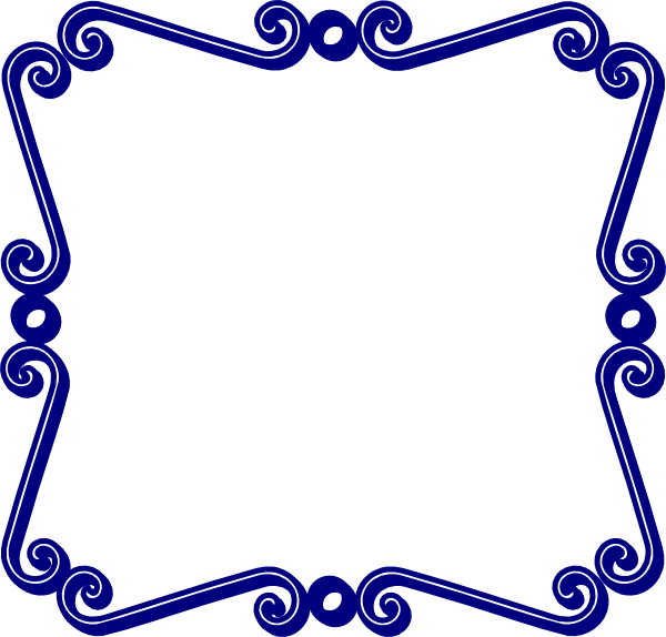 Blue Swirl Frame Clip Art At Clker Com   Vector Clip Art Online    