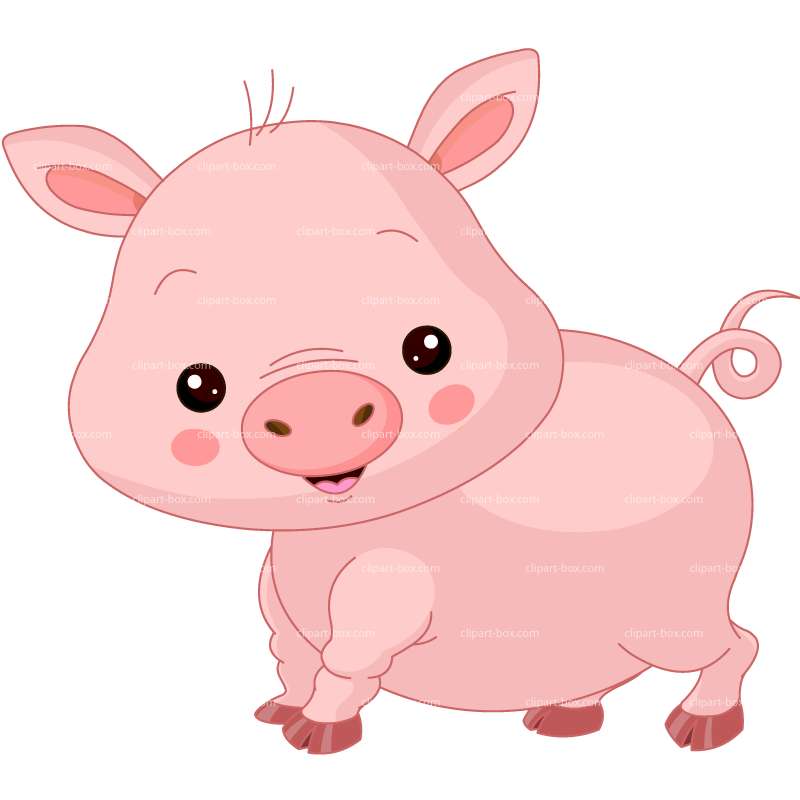 Clipart Cute Farm Pig   Royalty Free Vector Design