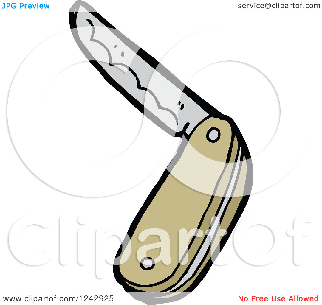 Clipart Of A Pocket Knife   Royalty Free Vector Illustration By