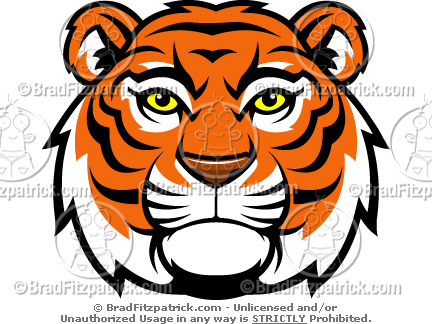 Cool Tiger Mascot Clip Art    Tiger Head Mascot Logos Pictures