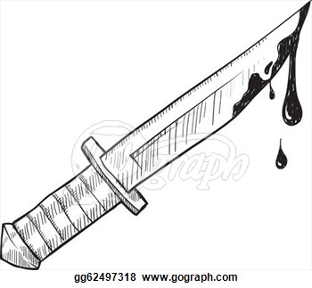 Eps Illustration   Knife Or Murder Sketch  Vector Clipart Gg62497318