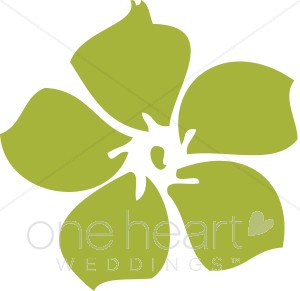 Green Flower Accent Clipart   Flower Clipart