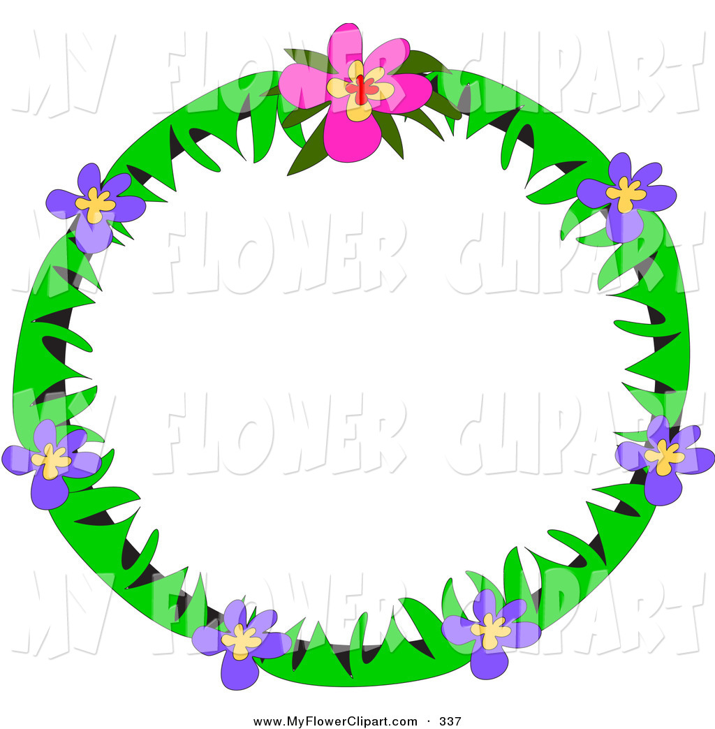 Green Flower Border Clipart