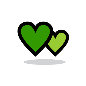 Heart Clipart   Green Heart Couple With White Background   Download    