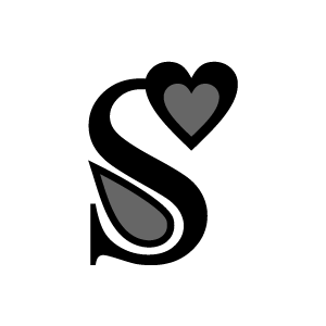 Heart Clipart   White Alphabet S With Black Background   Download Free    