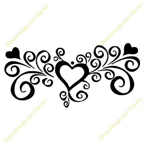 Heart Swirl Design Clip Art Heart Swirls Clipart