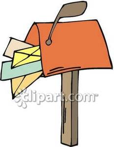 Mailbox Full Of Letters   Royalty Free Clipart Picture