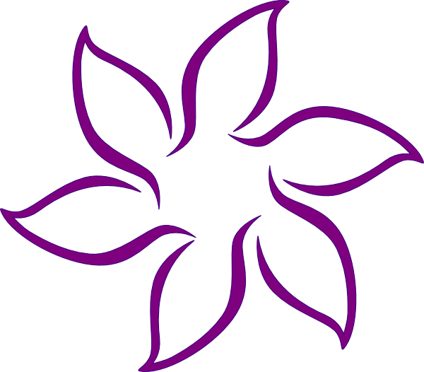 Purple Flower Clip Art At Clker Com   Vector Clip Art Online Royalty    