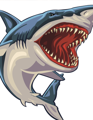 Rendered Shark Attack Clipart Png