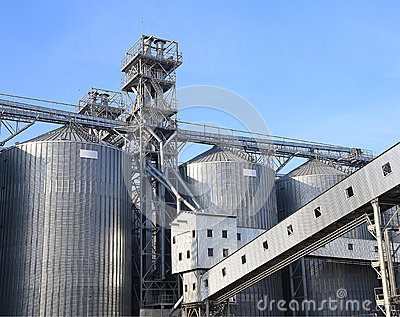 Royalty Free Stock Image  Granaries For Storing Wheat And Other Cereal