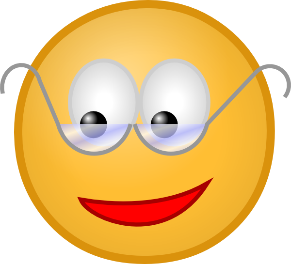 Smiley With Glasses Clip Art At Clker Com   Vector Clip Art Online