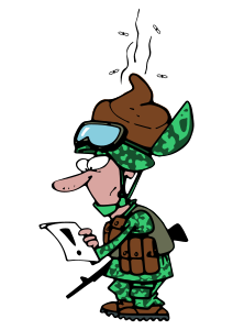 Soldier With Orders Clip Art