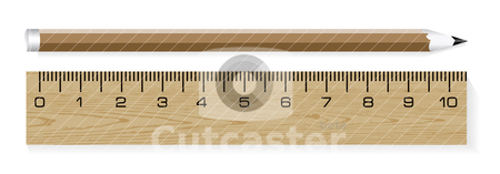 Vector Wooden Ruler Stock Vector Clipart Vector Wooden Ruler And