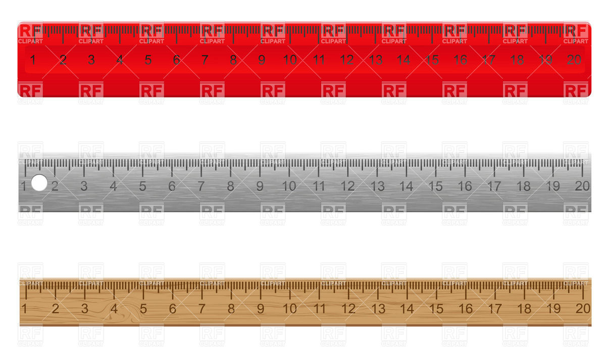 Wooden And Metal Rulers 19721 Download Royalty Free Vector Clipart