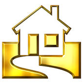 3d Golden Real Estate   Clipart Graphic