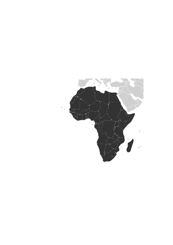Africa Continent By Afk   Outline Of Africa Continent With Borders    
