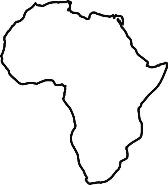 Africa Outline Clip Art At Clker Com   Vector Clip Art Online Royalty