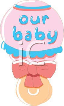 Baby Girl Rattle Clip Art
