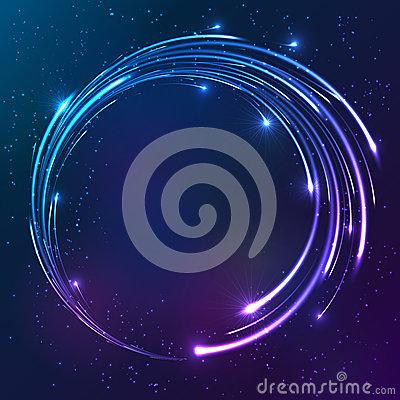 Bright Shining Neon Lights Circle Background Stock Images   Image    