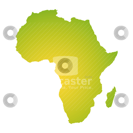 Continent Africain Vert Jaune Stock Vector Clipart By Tristanbm