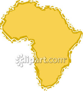 Continent Of Africa Royalty Free Clipart Picture