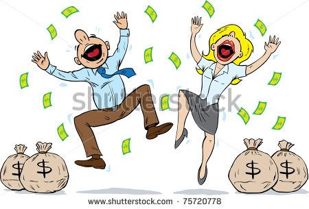 Couple Winning A Lot Of Money Stock Photo 75720778   Shutterstock