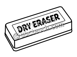 Eraser Clipart Clip Art  Dry Eraser B W