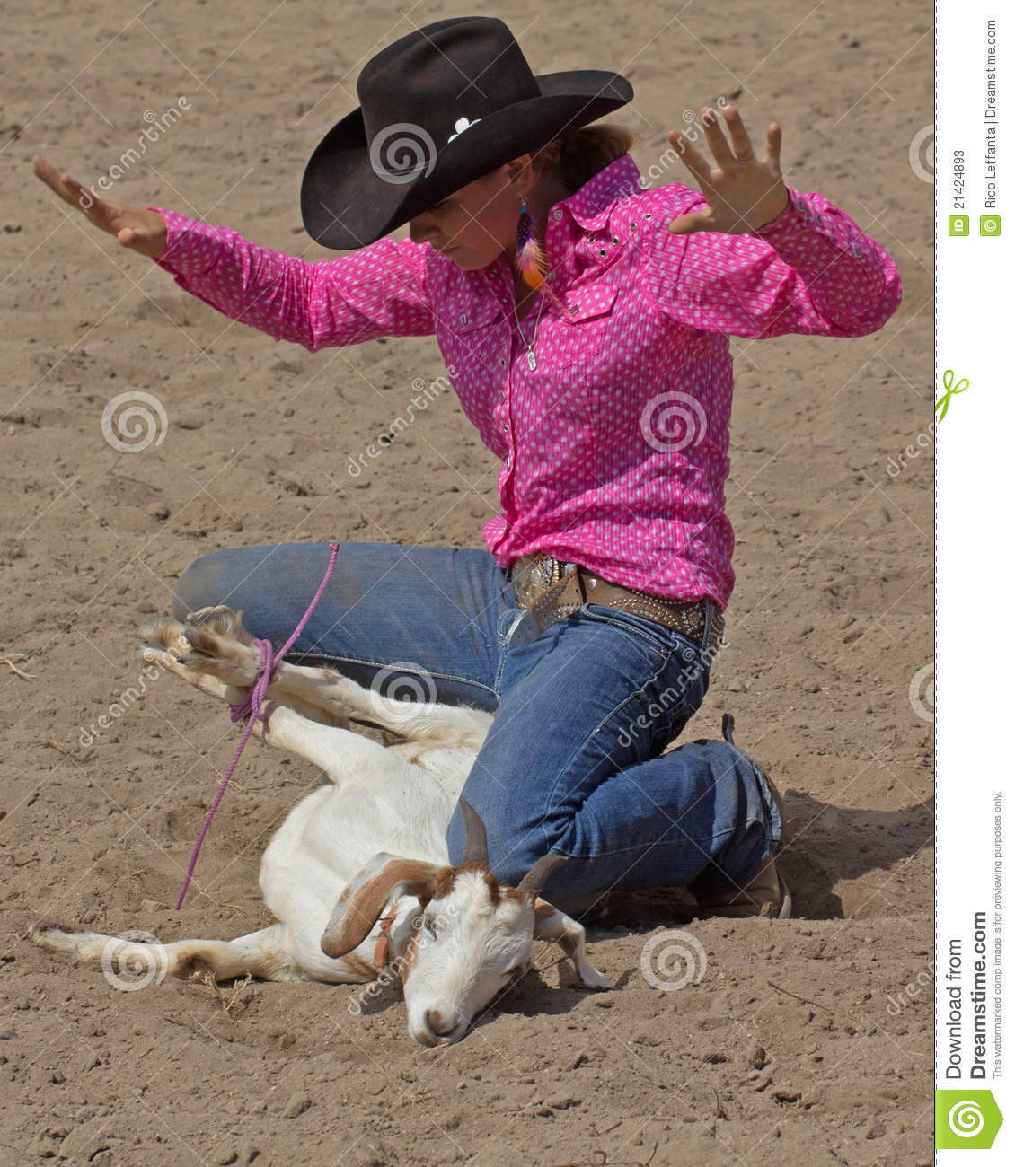 Goat Tying Editorial Stock Photo   Image  21424893