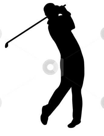 Golfer Stock Vector Clipart Golfer Isolated On White By Ioana