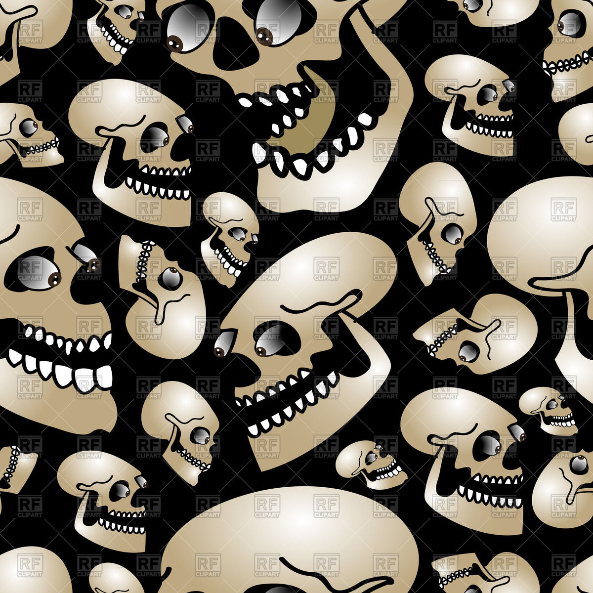 Halloween Seamless Background With Skull 72858 Backgrounds Textures    