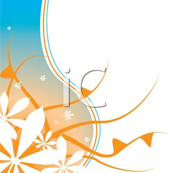 Iclipart   Royalty Free Clipart Image Of An Orange And Blue Background