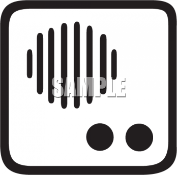 Intercom Speaker Icon   Royalty Free Clip Art Image