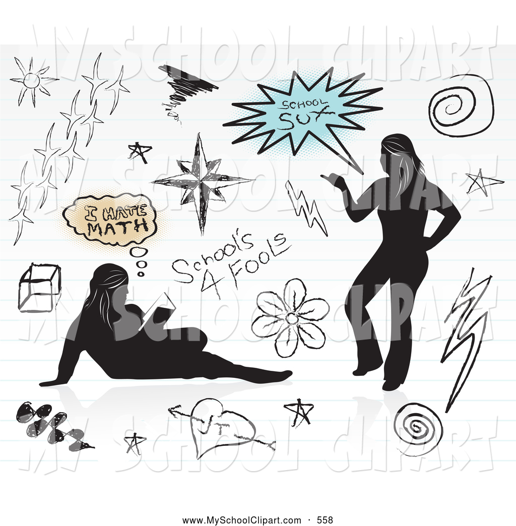 Larger Preview  Clip Art Of A Group Of Teenage Girls With High School    
