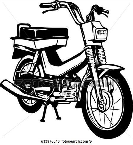 Motorbike Motor Scooter Moped Bike  Fotosearch   Search Clipart