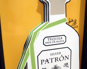 Patron Tequila Kitchen Art Liquor B Ottle 3d Pop Artwork Alcohol    