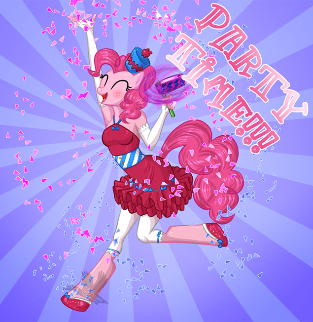 Pink Hair Pinkie Pie Pony Rattler Shoes Simple Background Smile Solo