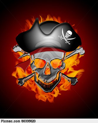 Pirate Skull Captain Stock Photos   Pirate Skull Captain Stock